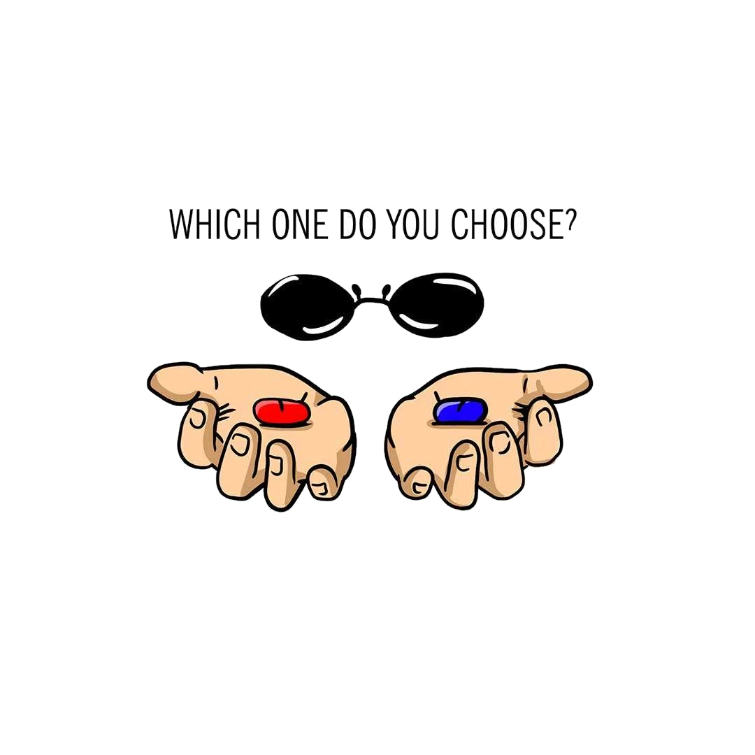 Red Or Blue Sticker